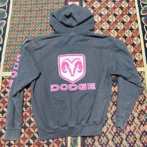 Dodge Automotive Company Pink Logo Hooded Sweatshirt